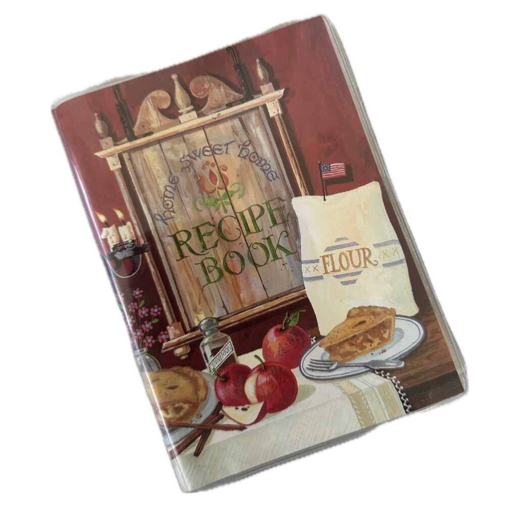 Vtg Unused New Home Sweet Home Russell Bushee Plastic Clear Cover Recipe Book